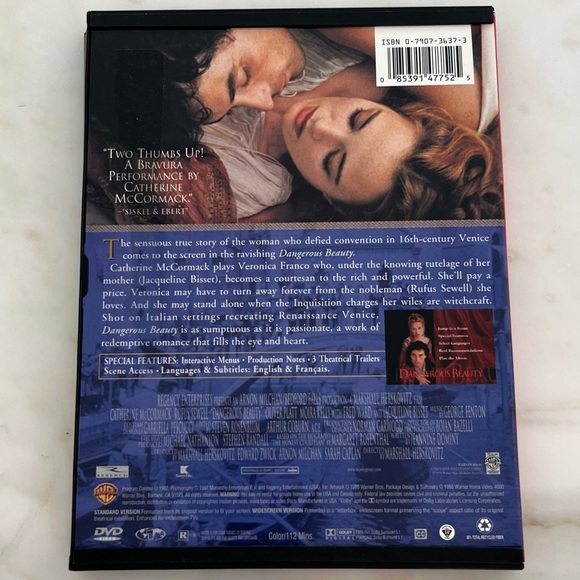 DANGEROUS BEAUTY DVD - Picture 3 of 3